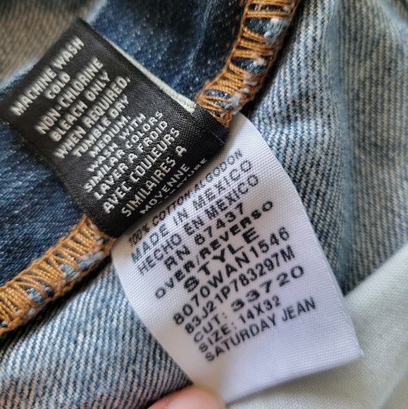 Ralph Lauren Polo Jeans Saturday Jeans DIY Cut-Out Shorts Size 14 - Picture 5 of 11